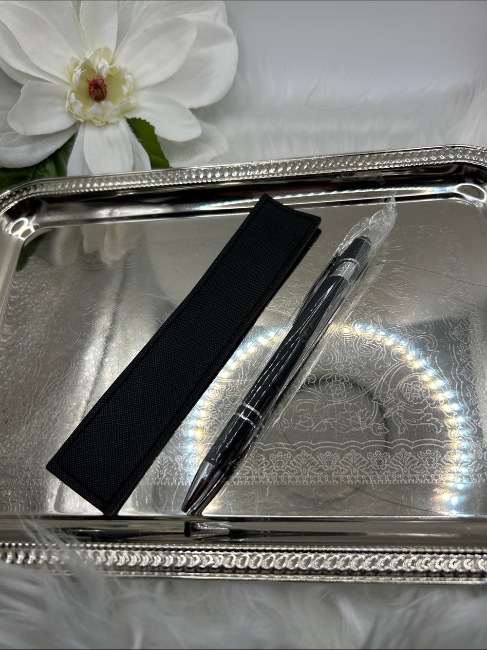 Black Ballpoint Pen with Sleeve - Men's Accessory PERSONALIZED